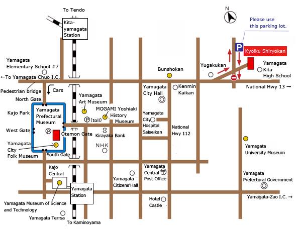 Map of the Educational Resources Building ('Kyouiku-shiryou-kan')